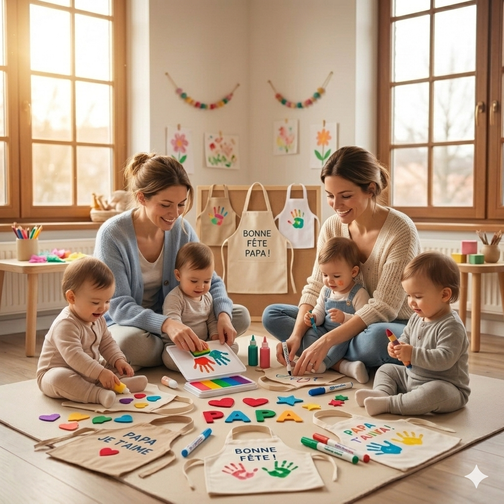 Atelier Fête des Papas : Décoration de tablier – La Méz'on, Mézières-sur-Couesnon